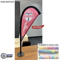 48Hr Quick Ship - Table topper teardrop sail sign flag, 20",... from ASI...