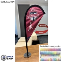 48Hr Quick Ship - Table topper teardrop sail sign flag, 20",... from ASI...