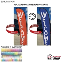 24Hr Express Ship- Flag for 10' Small Feather Kit Full Color