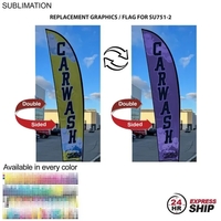 24Hr Express - Flag for 13' Medium Feather Kit Full Color