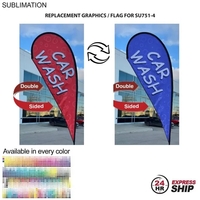 24Hr Express - Flag for 12' Medium Tear Drop Kit Full Color