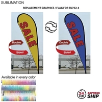 24Hr Express - Flag for 13.5' Large Tear Drop Kit Full Color