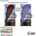 24Hr Express - Flag for 16' X-Large Tear Drop Kit Full Color
