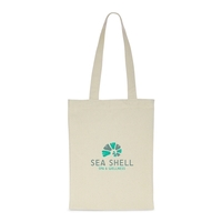Canvas Shopping Tote Bag w/ Gusset - Natural