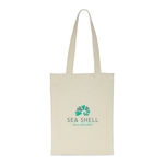 Canvas Shopping Tote Bag w/ Gusset - Natural