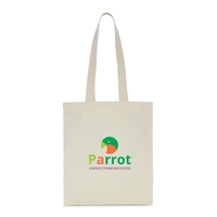 Canvas Book Bag w/ Gusset - Natural