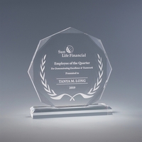 8.75" x 7" x 2" clear acrylic award with multi-dimensional shape... from ASI...