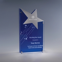 10.5" x 6" x 1.5" acrylic award with multi-dimensional shape and... from ASI...