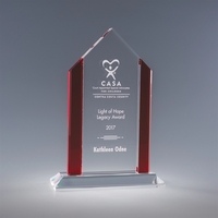 9.25" x 6.5" x 2" acrylic award with multi-dimensional shape in... from ASI...