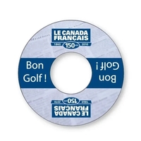 Golf cup advertising ring is made of white PVC plastic.... from ASI 87400...