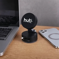 Magnetic phone holder with suction cup base keeps your device secure... from...