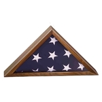 25" x 12.5" Walnut Piano Finish Flag Display Case