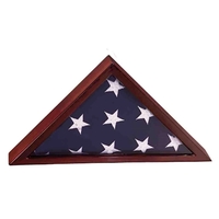 25" x 12.5" Rosewood Piano Finish Flag Display Case