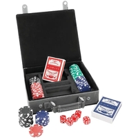 Poker set with 100 commercial grade chips, two decks of card... from ASI...