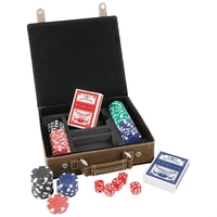 Poker set with 100 commercial grade chips, two decks of card... from ASI...