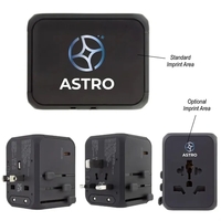 33-watt, universal travel adapter with 2 Type-C and 2 USB-A inputs.... from...