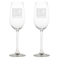 Set of two 9 oz. champagne glass flutes with thin stems... from ASI 71920...