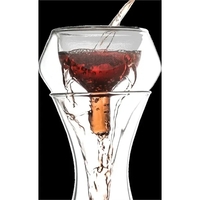 Vino Swirl™ Glass Double Decanter Funnel Aerator