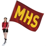 6' x 8' Nylon Three Letter School Spirit Flag