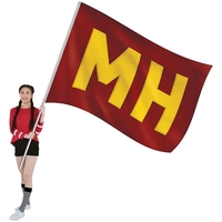 6' x 8' Nylon Appliqued Two Letter School Spirit Flag... from ASI 80228 Quinn