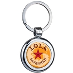 Two-Sided Budget Chrome Plated Domed Keytag
