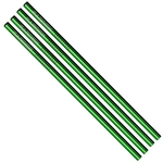 Set of 4 in Green Straight Stainless Steel Straws