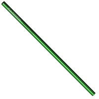 Individually Sold in Green Straight Stainless Steel Straws