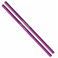 Set of 2 in Violet Straight Stainless Steel Straws