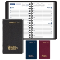 Two-day spread planner with ruled lines and wired binding... from ASI 61966...