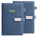 A5 Soft Leather Cover Notebook with Pen Holder