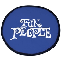 9 3/4" diameter folding flying disc made of nylon that comes... from ASI...