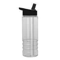 Salute-2, 24 oz Transparent Bottle with Flip Straw Lid... from ASI 40480...