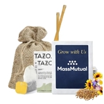 Wildflower Seed Packet Gift Set with Tea & Burlap Pouch