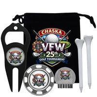 Platinum golf kit with ball marker, divot tool, D-Brush, tees and... from ASI...