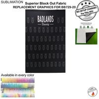 Replacement graphics single sided 5'w x 8'h, pole pocket top and... from ASI...