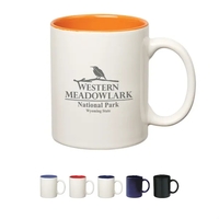 Colored stoneware mug with C-shape handle, 11 oz.... from ASI 61125 Hit...