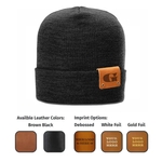 Tier 1 Full-Grain Leather Patch Beanie - Riveted