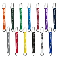 3/4" Sewn Polyester Keychain with Metal Split-Ring