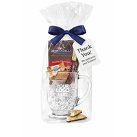 Ghirardelli Hot Cocoa Mug Gift Set with Biscotti