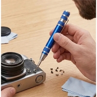 Portable 8-in-1 magnetic screwdriver pen with internal storage for 8...