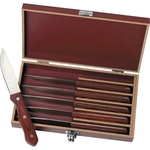 Manchurian Ash 6-Piece Steak Knife Slim Case Set