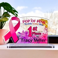Breast Cancer awareness ribbon award made of acrylic with customization.......