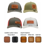 Leather Patch Cap - Riveted - Trucker Meshback (T2)