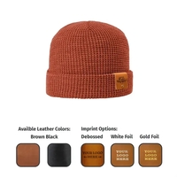 Riveted Genuine Leather Patch Beanie - Richardson