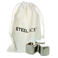 Set of three 1-inch Steel Ice™ stainless steel ice cubes with... from ASI...