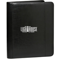 Deluxe three-ring zippered portfolio with 20 page memo pad.... from ASI 39552...