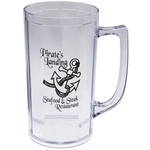 16 oz. Clear Plastic Beer Mug w/Handle