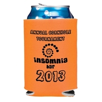 Folding Foam Can Cooler 1 side imprint