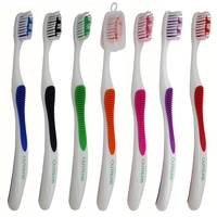 .65" x 7.375" toothbrush with 610 nylon bristle count with rubber... from ASI...