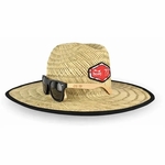 Straw Hat With Seti Bamboo Sunglasses Gift Set